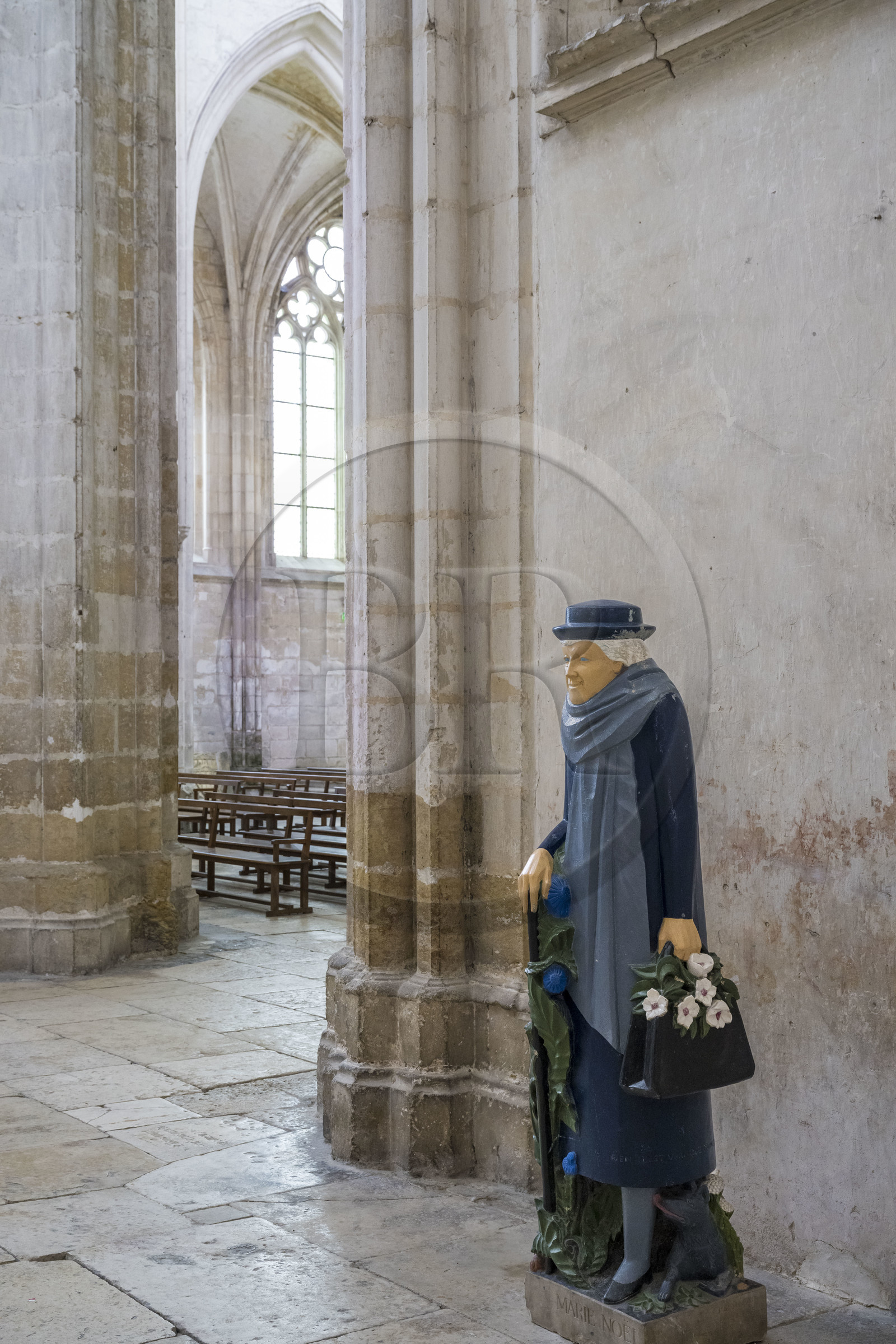 France, Yonne (89), Auxerre, l'église abbatiale de l'abbaye Saint-Germain, Cité de la Parole et du Son, Marie Rouget dite Marie-Noël écrivaine et poétesse auxeroise du sculpteur François Brochet