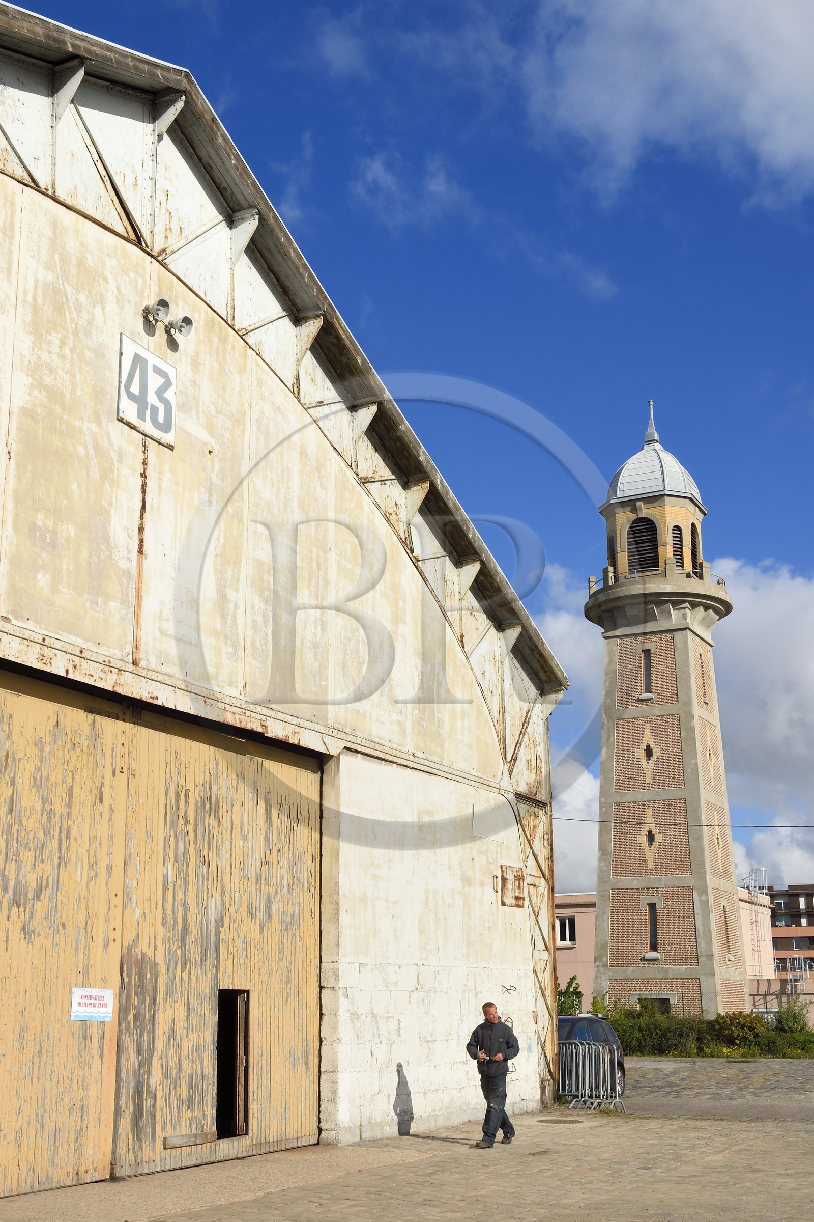 France, Seine Maritime, Le Havre, l'Eure district, the docker's bell (1911) paced the working day