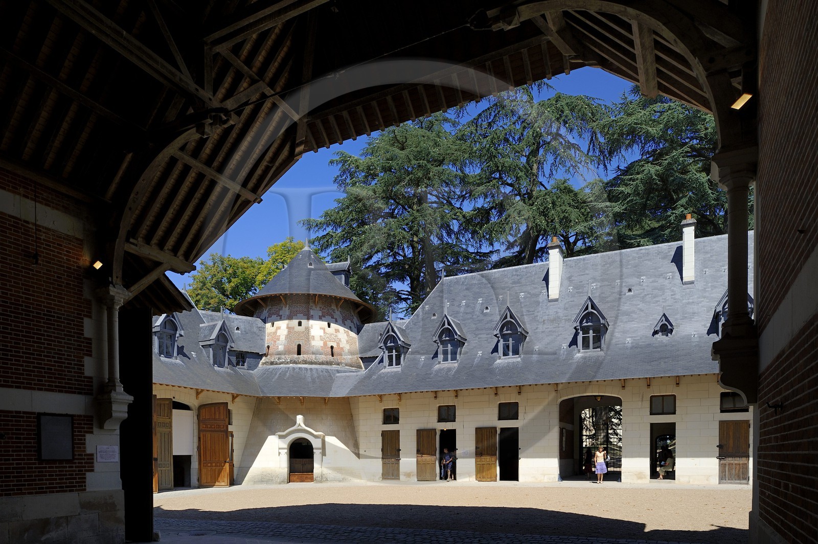 France, Loir-et-Cher (41), Vallée de la Loire classée Patrimoine Mondial de l'UNESCO, château de Chaumont-sur-Loire, les écuries