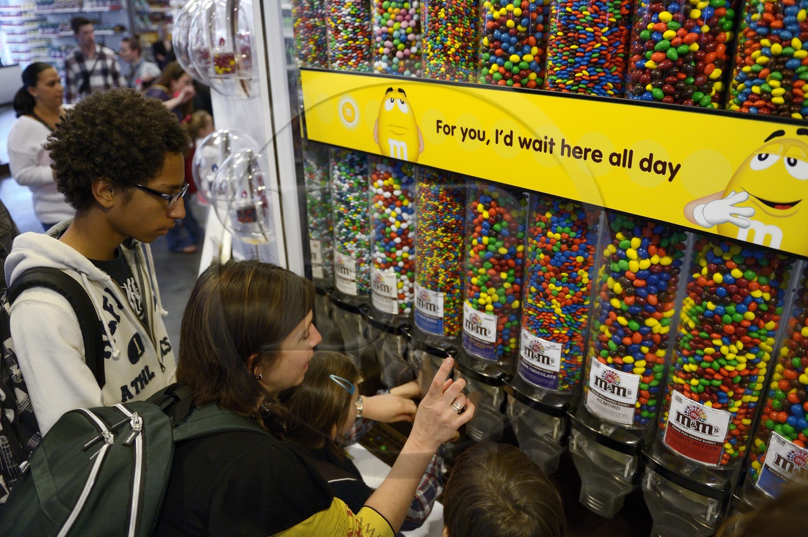 Etats-Unis, New York, Manhattan, Times square, boutique M&M's