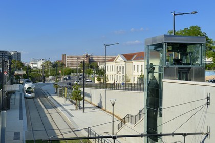 France, Rhône (69), Lyon, ancien tribunal militaire de la Prison de Montluc et portrait de Jean Moulin
