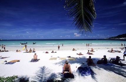 Thaïlande, Archipel îles Samui, Full Moon Party sur l' île de Koh Pha-Ngan, la plage de Had Rin la veille de la fête