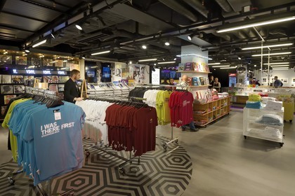 Suède, Stockholm, musée ABBA, la boutique d'objets souvenirs