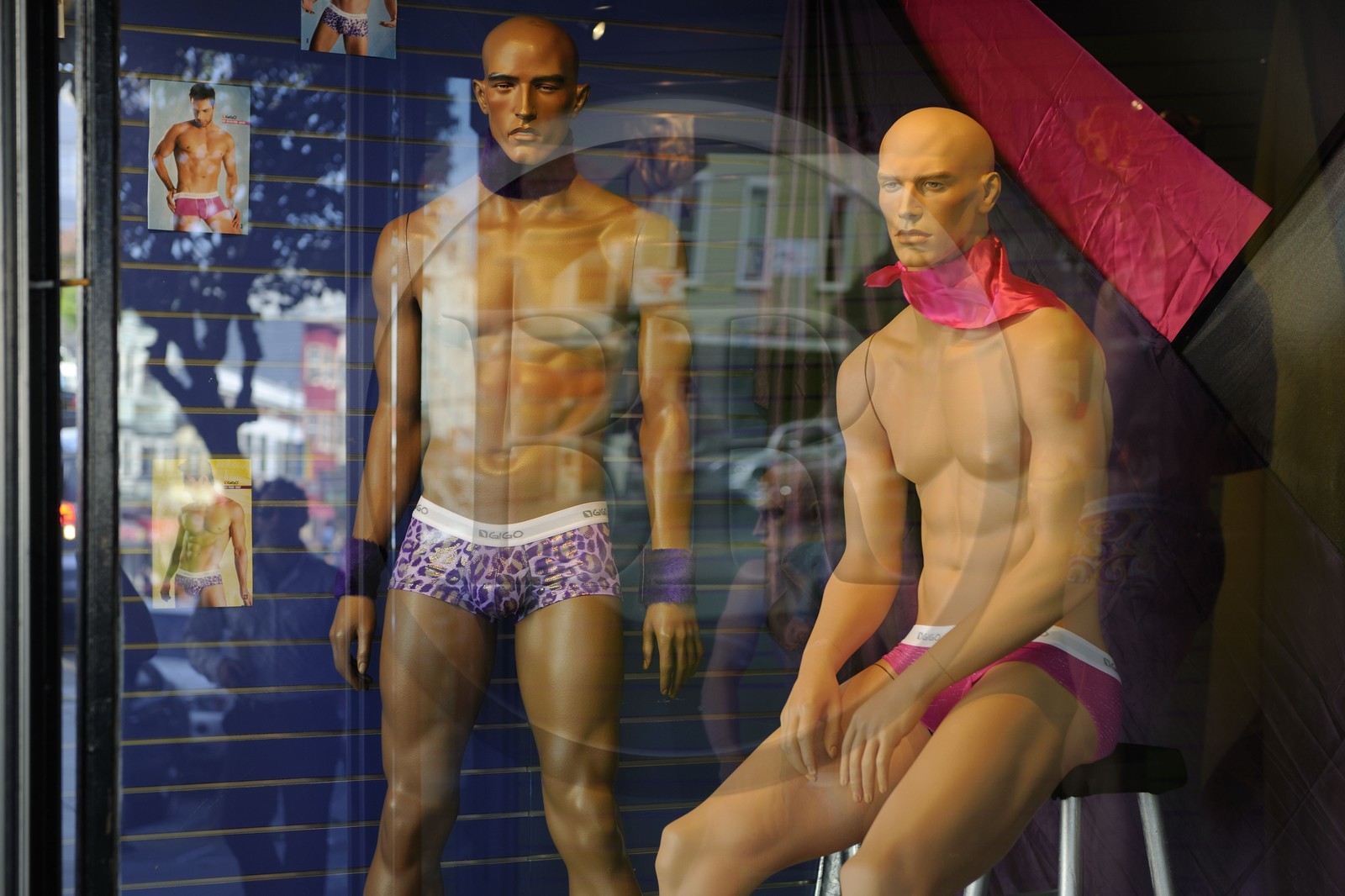 Etats-Unis, Californie, San Francisco, vitrine de magasin homosexuel dans Castro street artère principale du gay district