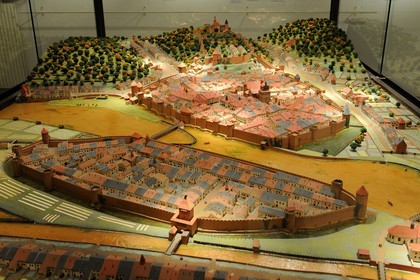 France, Vosges (88), Epinal, Musée historique et archéologique du Chapitre, maquette représentant la ville telle qu’elle était il y a près de quatre siècles