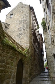 France, Cotes-d'Armor, Guingamp, the back of the Pasquiet pastry, half timbered house of the Place du Centre
