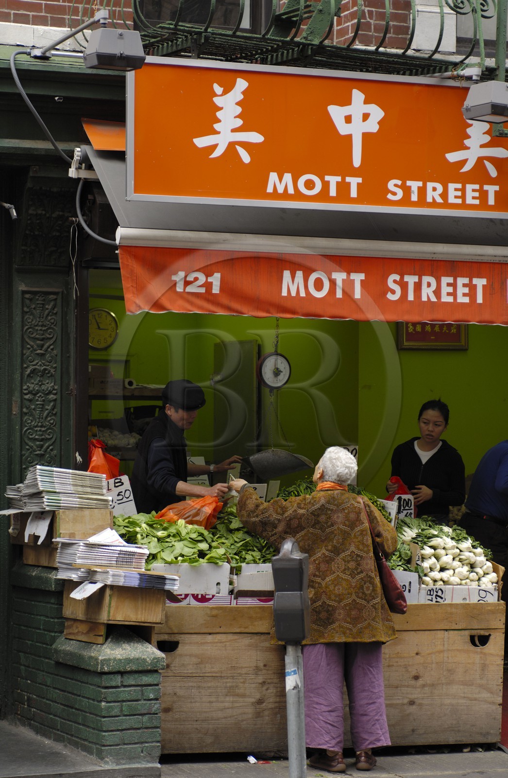 Etats-Unis, New York, Manhattan,  Mott street dans Chinatown