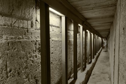 Israel, Jerusalem, holy city, the old town listed as World Heritage by UNESCO, Kotel underground along the Western Wall (original and never restored) part of the retaining walls of the Temple Mount built by Herod the Great