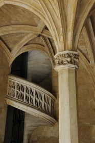 France, Paris (75), musée du Moyen-Age, ancien hôtel de Cluny, escalier de la chapelle