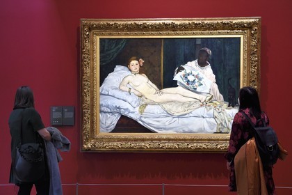 France, Paris (75), le musée d'Orsay, Olympia (1863) du peintre Edouard Manet