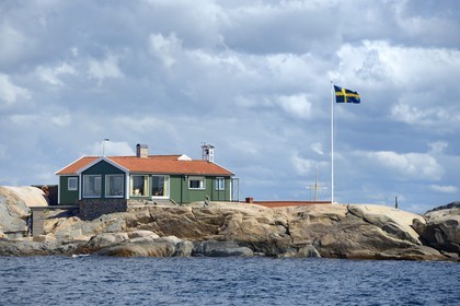 Sweden, Västra Götaland, Fjällbacka, Ingrid Bergman's house on an island off the coast