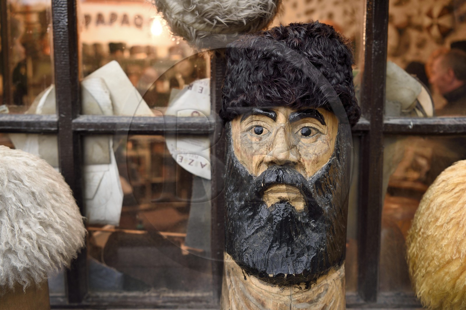 Azerbaijan, Shaki, the Karimov Aqil Hat-Maker shop, papakha