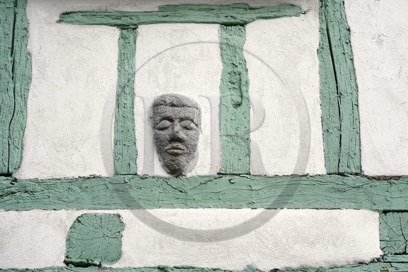 France, Morbihan, Gulf of Morbihan (Golfe du Morbihan), Vannes, half-timbered houses at 4 rue des chanoines