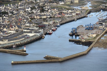 France, Finistère (29), le port de pêche du Guilvinec (vue aérienne)