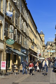 France, Moselle, Metz, very shopping street of rue du Petit Paris