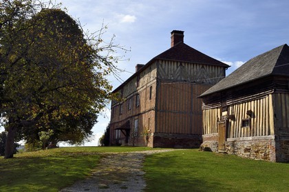 France, Orne (61), Pays d'Auge, village de Camembert, Manoir de Beaumoncel, c'est dans ce manoir que Marie Harel mis au point la fabrication du camembert pendant la révolution