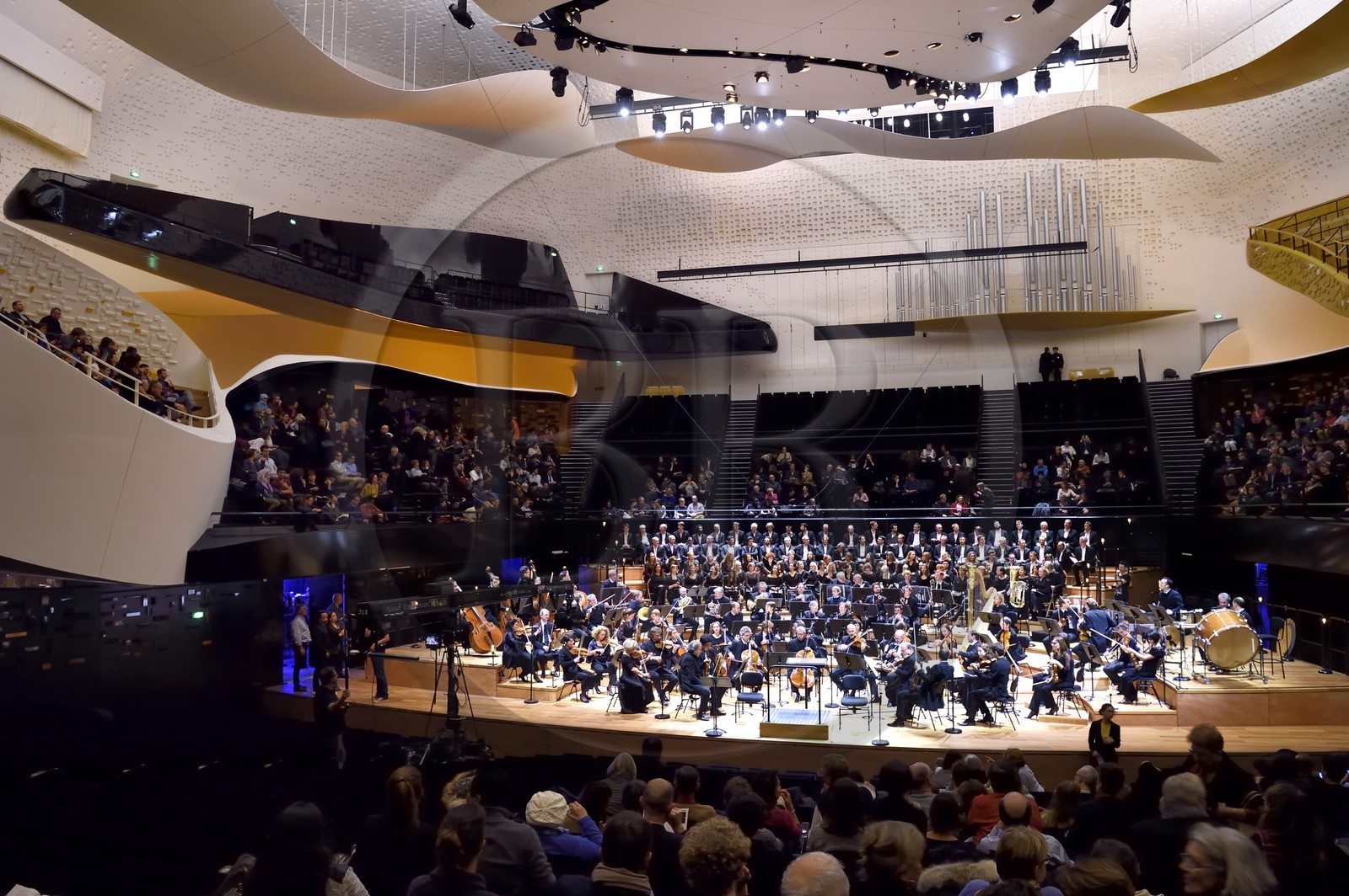 France, Paris (75), Le Philarmonie de Paris de l'architecte Jean Nouvel