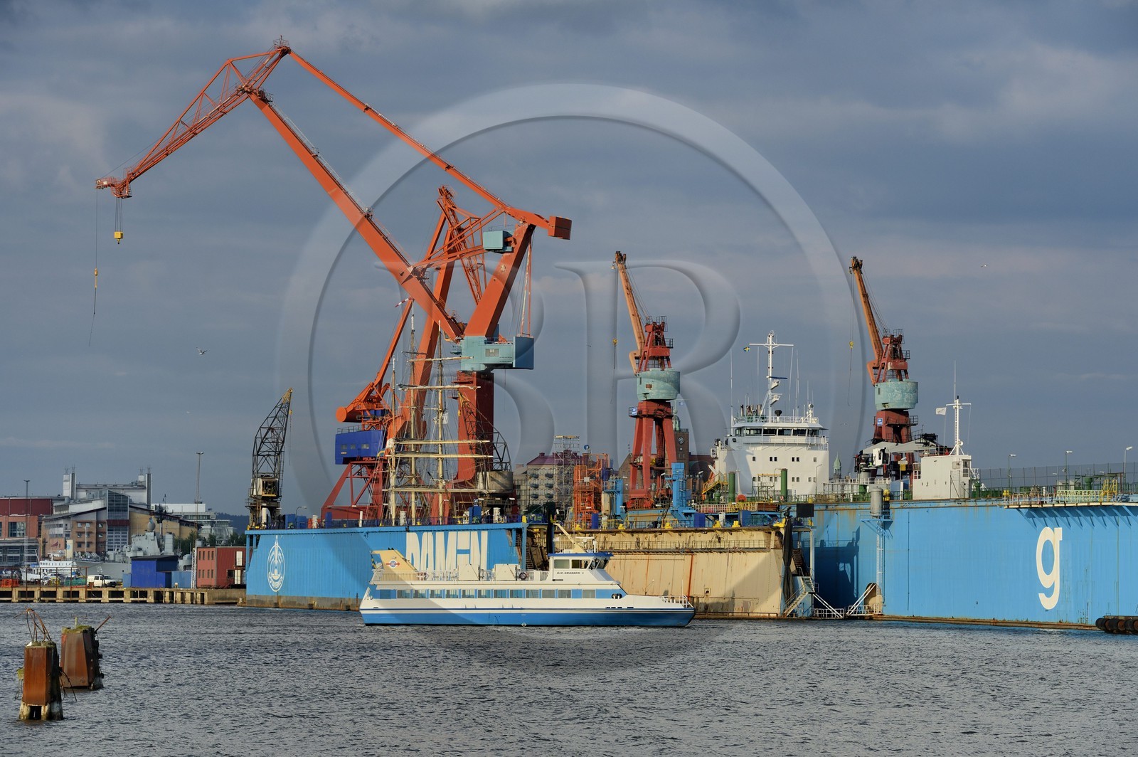 Suède, Västra Götaland, le port de Göteborg (Gothenburg), chantier naval