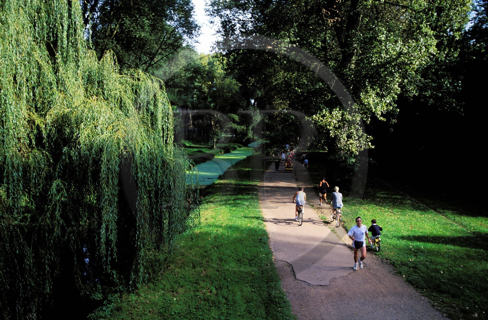 France, Nord, Lille, Vauban citadel and its park, joggers and walkers