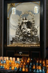 France, Haute Corse, Bastia, the Citadel district of Terra Nova, the former St. Mary's Cathedral, sterling silver Virgin Mary from over two meters that is carried in procession every August 15