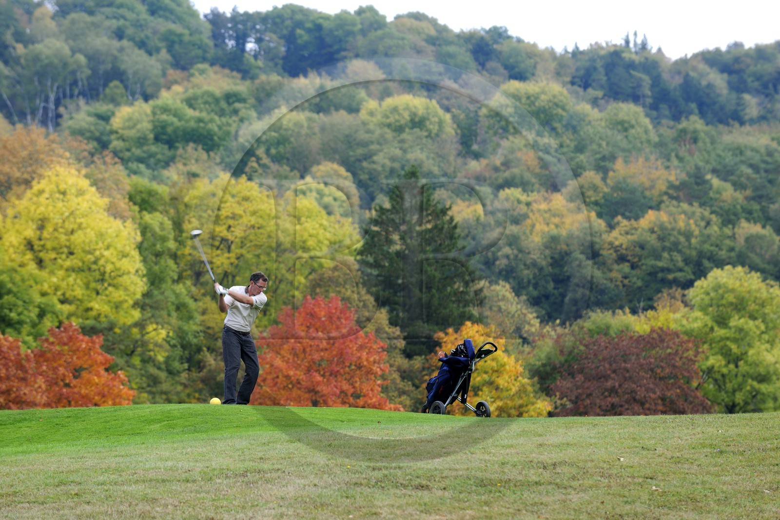 France, Vosges (88), Station thermale de Vittel, le golf dans le Parc
