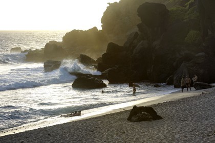 France, île de la Réunion, la côte sud, plage de Grande-Anse