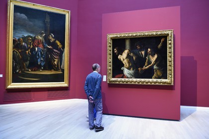 France, Seine Maritime, Rouen, Fine Arts museum, painting Flogging of Christ in the Column by Caravaggio, circa 1607