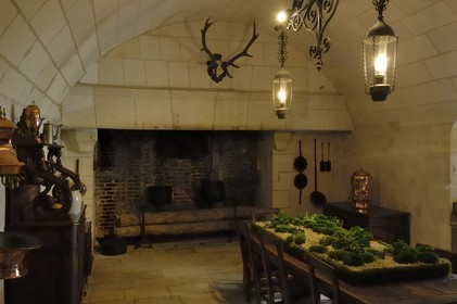 France, Indre-et-Loire (37), château de Chenonceau, les cuisines