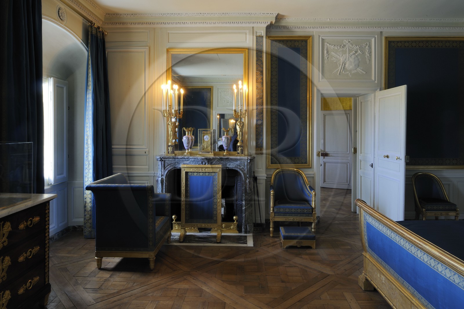 France, Yvelines, Chateau de Versailles, listed as World Heritage by UNESCO, Domaine de Marie Antoinette, the Petit Trianon, room of the Empress and the Duchess of Orleans
