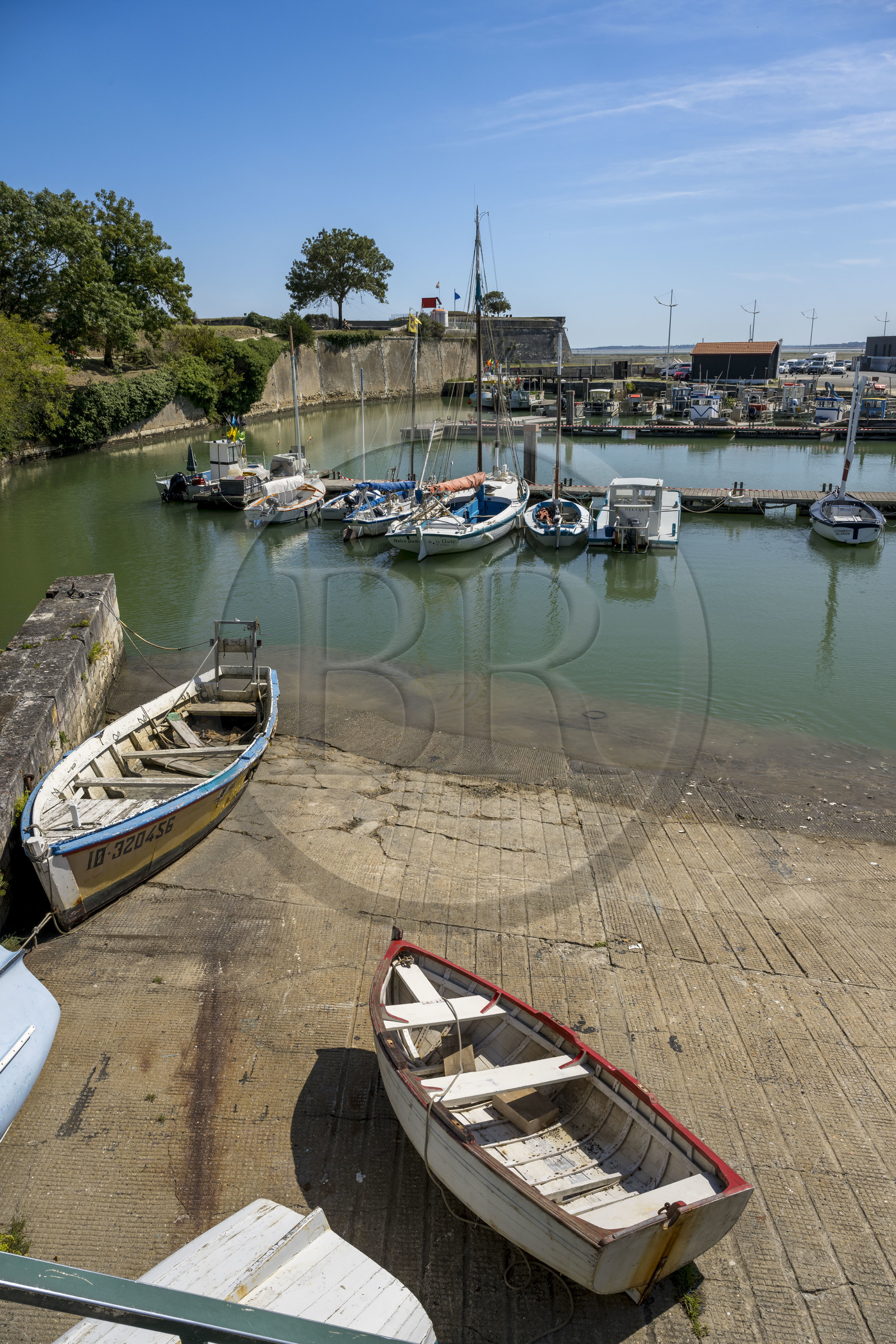 France, Charente Maritime, Oleron island, le Chateau-d'Oleron, the port at the foot of the citadel