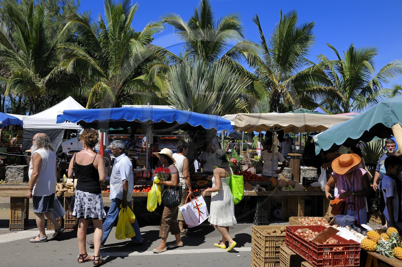 France, île de la Réunion, Saint-Pierre, le marché du samedi