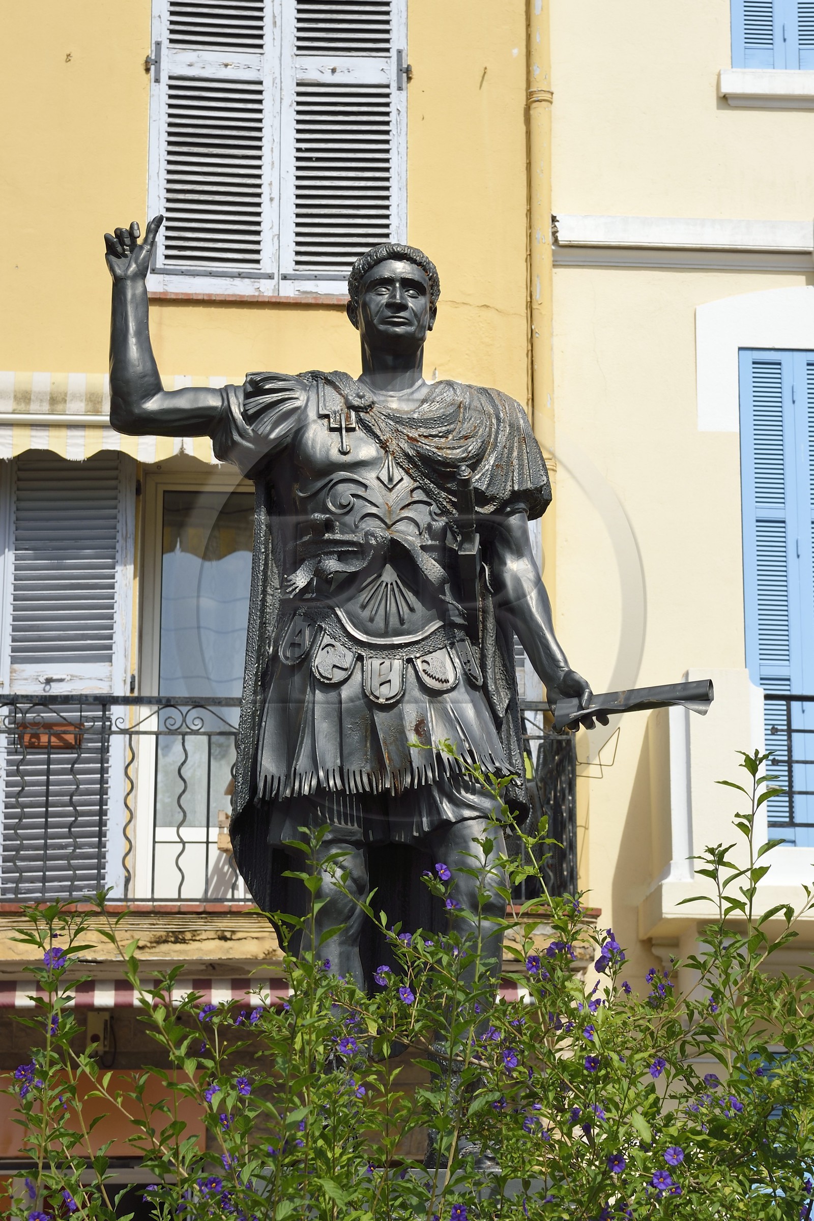 France, Var (83), Fréjus, Forum Julii, statue de Julius Agricola, général romain né à Fréjus (vers l'an 40)