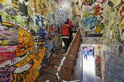 Allemagne, Berlin, Spandauer Vorstadt dans Berlin-Mitte, Scheunenviertel, espace alternatif de Haus Schwarzenberg sur Rosenthaler Strasse 39