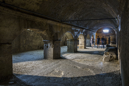 France, Bouches du Rhone, Arles, Cryptoporticus galleries, foundations of the Roman Forum (1st century BC), listed as World heritage by UNESCO