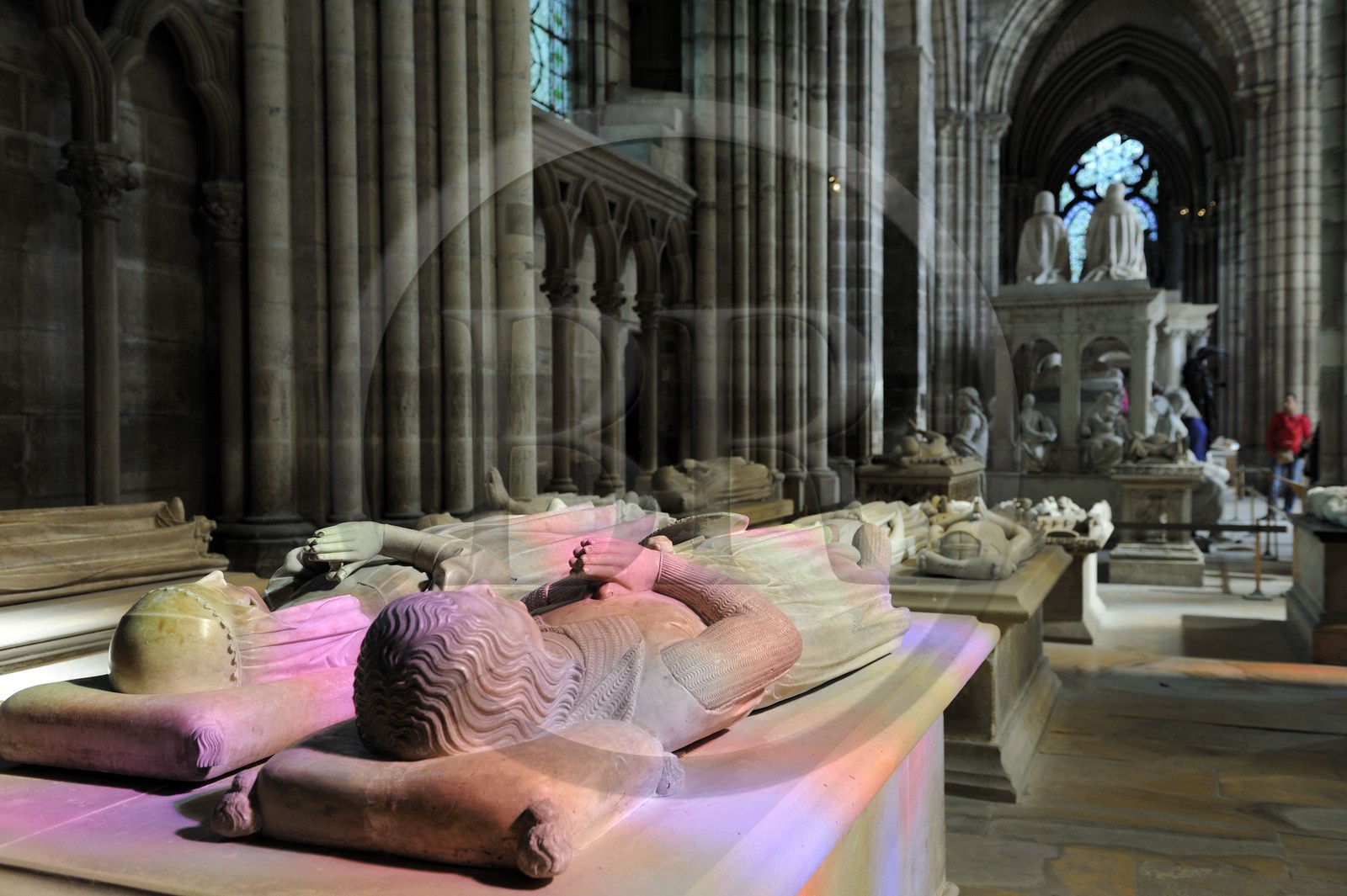France, Seine-Saint-Denis (93), Saint-Denis, la basilique de Saint-Denis, Marguerite d'Artois à gauche et Louis comte d'Evreux