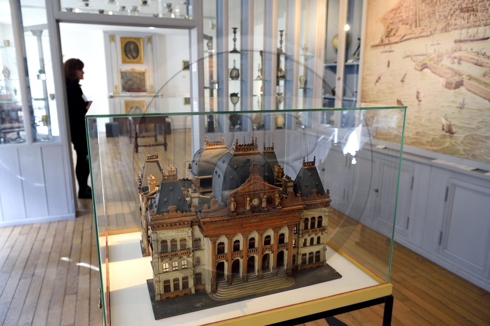 France, Seine Maritime, Le Havre, Saint-François district also called Breton district, the museum of the Hotel Dubocage de Bleville, model of the former palace of the Le Havre Stock Exchange