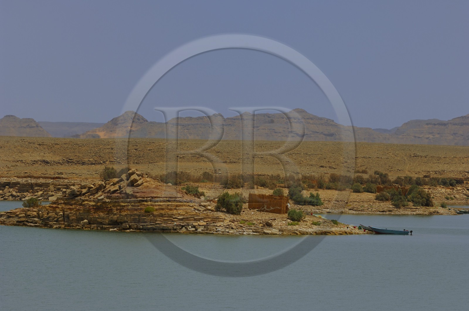 Egypte, Haute Egypte, Nubie, Lac Nasser, cabane de pecheur