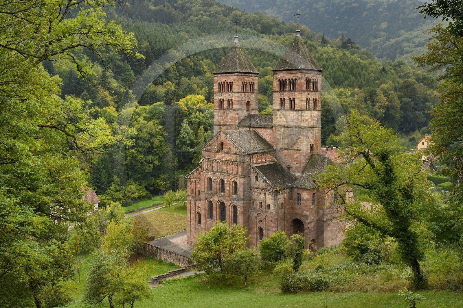 France, Haut-Rhin (68), Murbach, l'église abbatiale