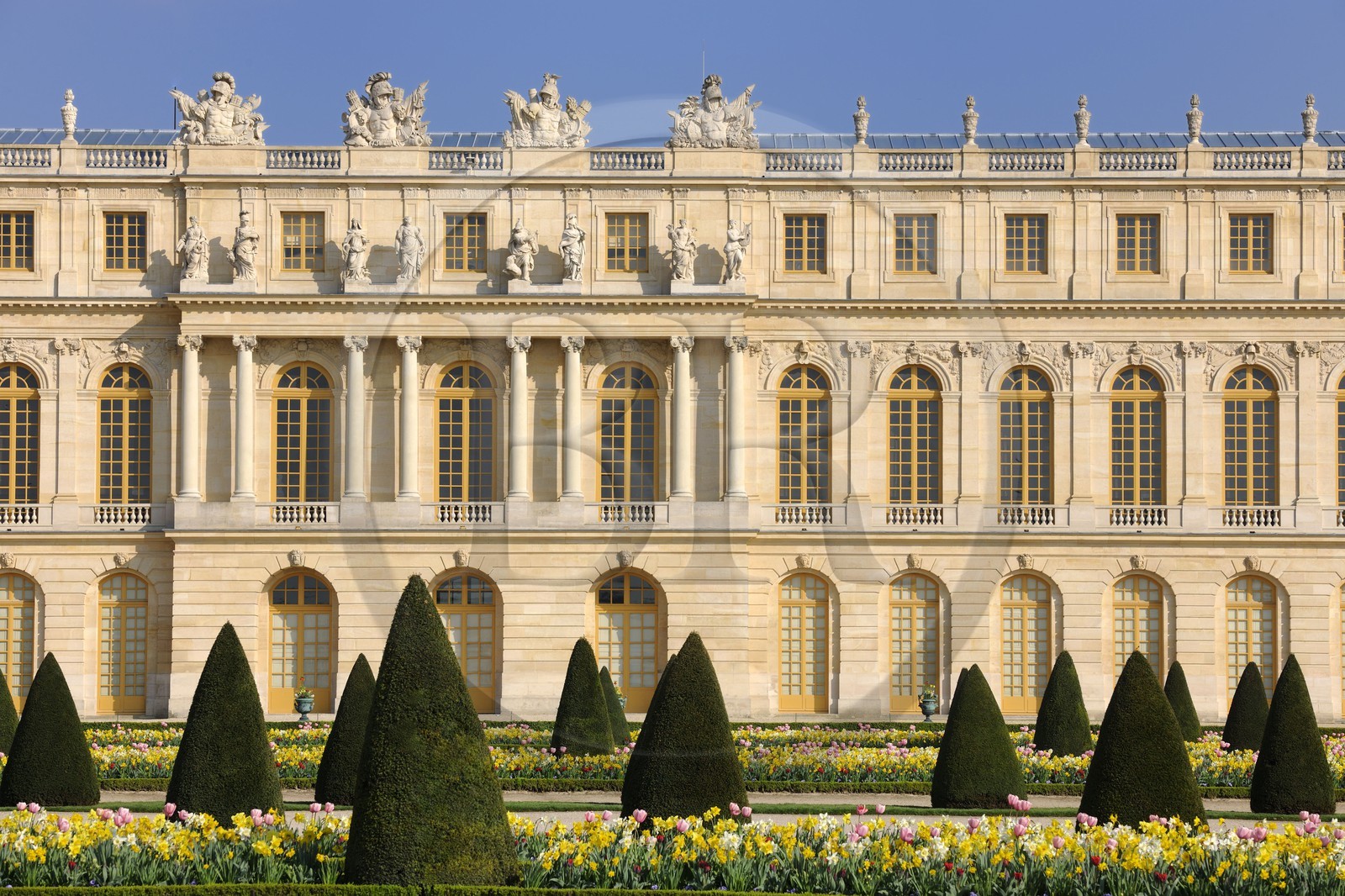 France, Yvelines (78), parc du château de Versailles, classé Patrimoine Mondial de l'UNESCO, parterre du Midi