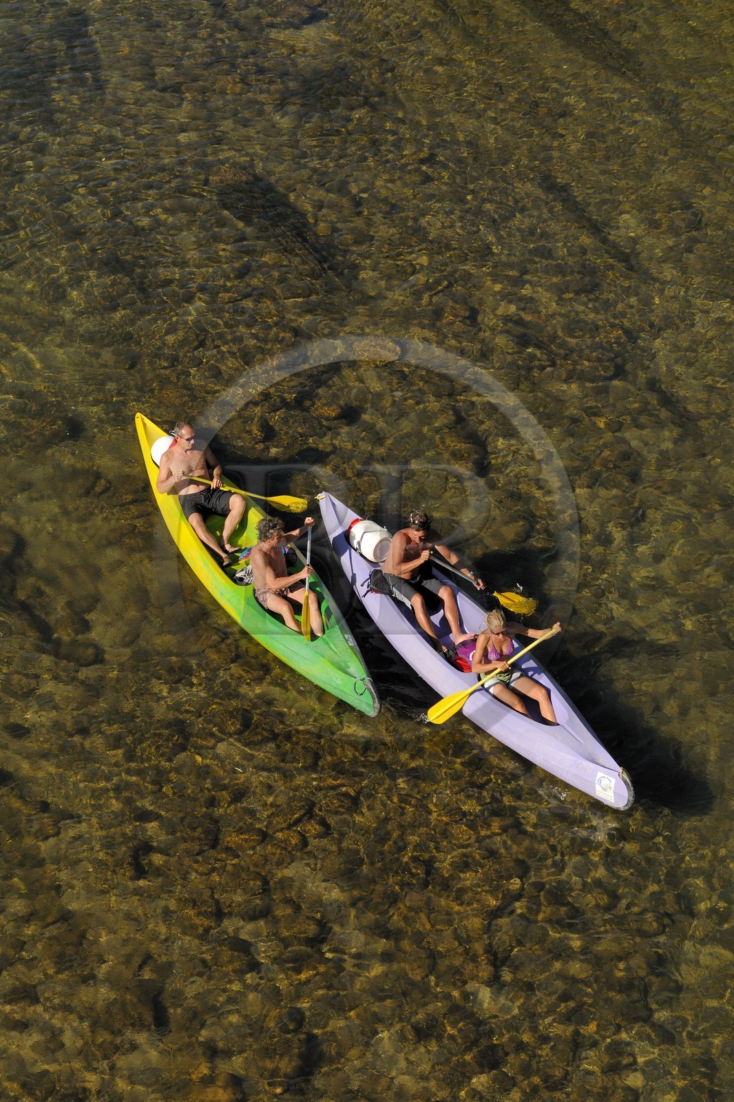 France, Hérault (34), vallée de l' Orb à Ceps, descente en canoë-kayak de la rivière Orb