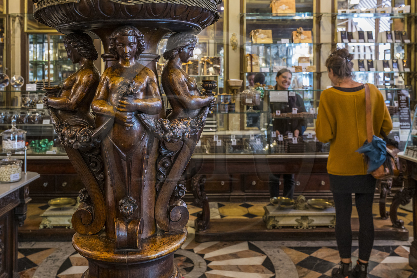 France, Loire Atlantique, Nantes, Graslin district, Debotté Gautier store dating from 1850 and specializing in candies and chocolates
