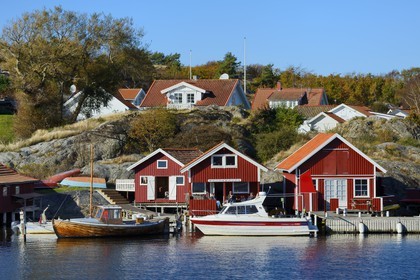 Suède, Västra Götaland, Iles Koster, le detroit de Koster à Vastra bryggan sur l'Ile de Nordkoster