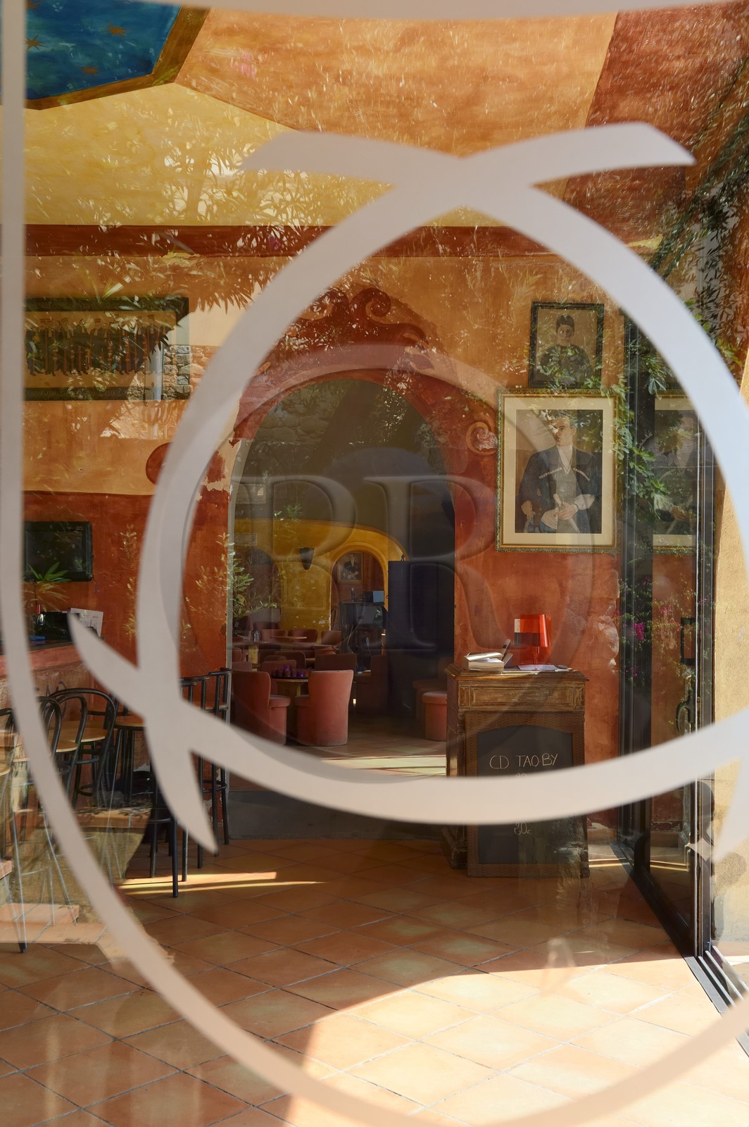 France, Haute Corse, Calvi, the citadel, the former palace of the bishops of Sagone converted into a bar (Chez Tao)