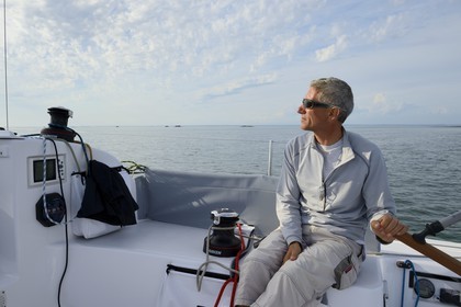 France, Finistère (29), La Foret Fouesnant, archipel des Glénan, le voilier Pogo 10.50