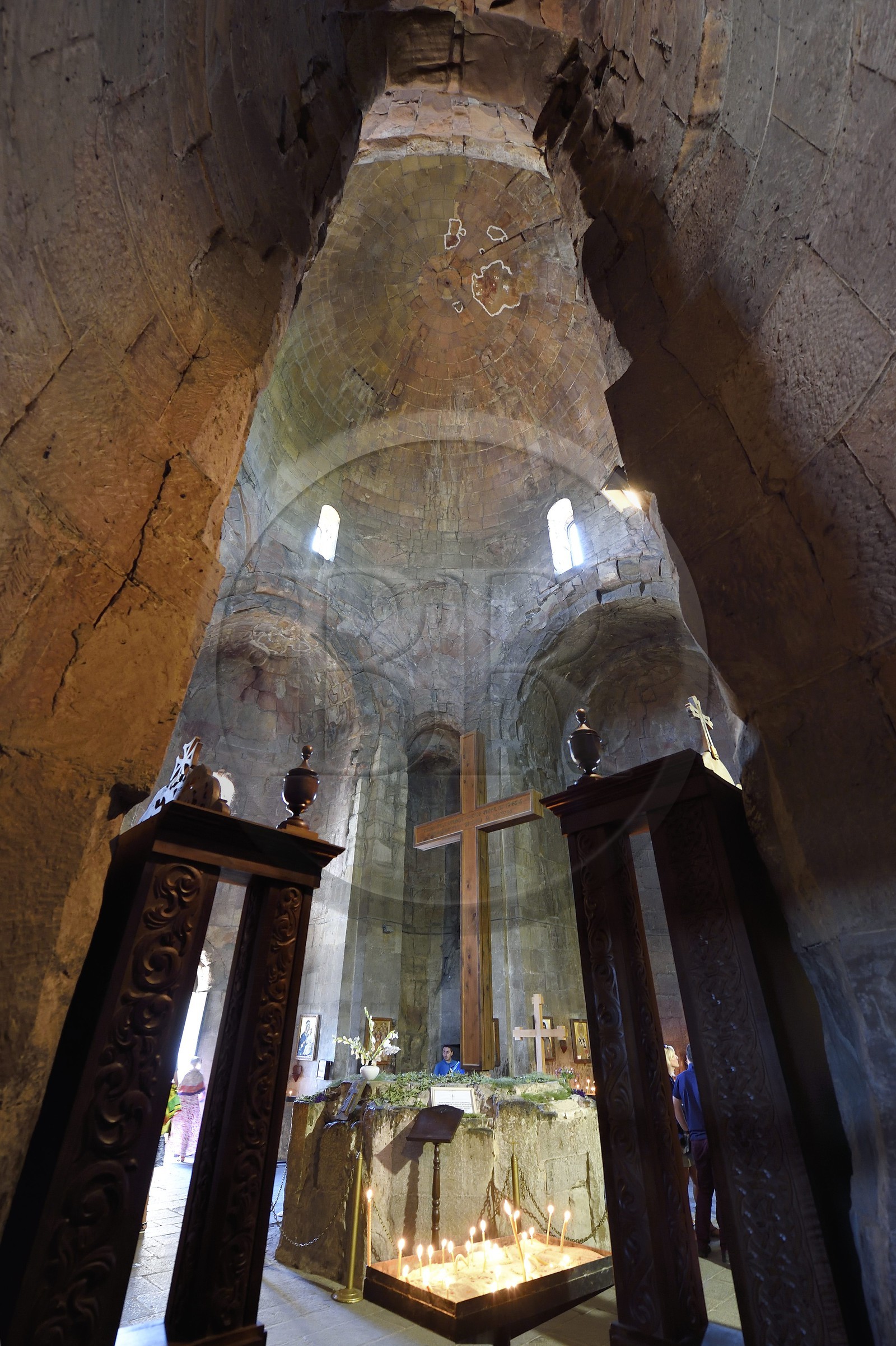 Géorgie, Mtskheta Mtianeti region, Mtskheta, monastère de Djvari (Jvari) ou monastère de la Croix, classé Patrimoine Mondial de l'UNESCO