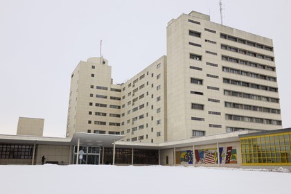 France, Manche (50), Cotentin, Saint-Lô, hôpital mémorial classé monument historique, fresque en mosaïque de Fernand Léger