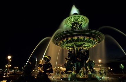 France, Paris (75), place de la Concorde, fontaine aux néréides