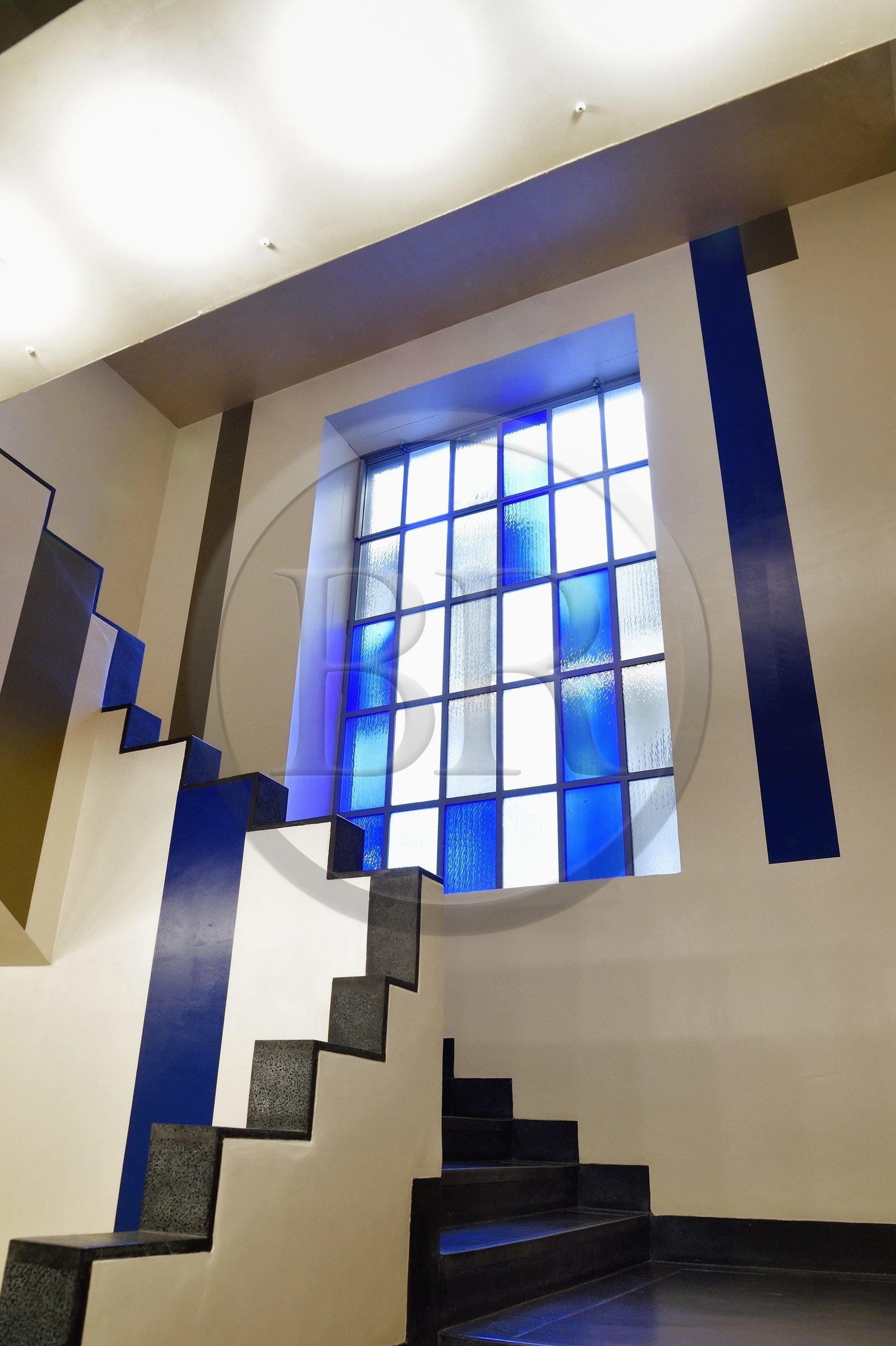 France, Bas Rhin, Strasbourg, old town listed as World Heritage by UNESCO, Place Kleber, art Deco salle de l'Aubette decorated by Jean Arp and Sophie Taeuber-Arp at the end of the 1920's, the party room, the cinema and dancing