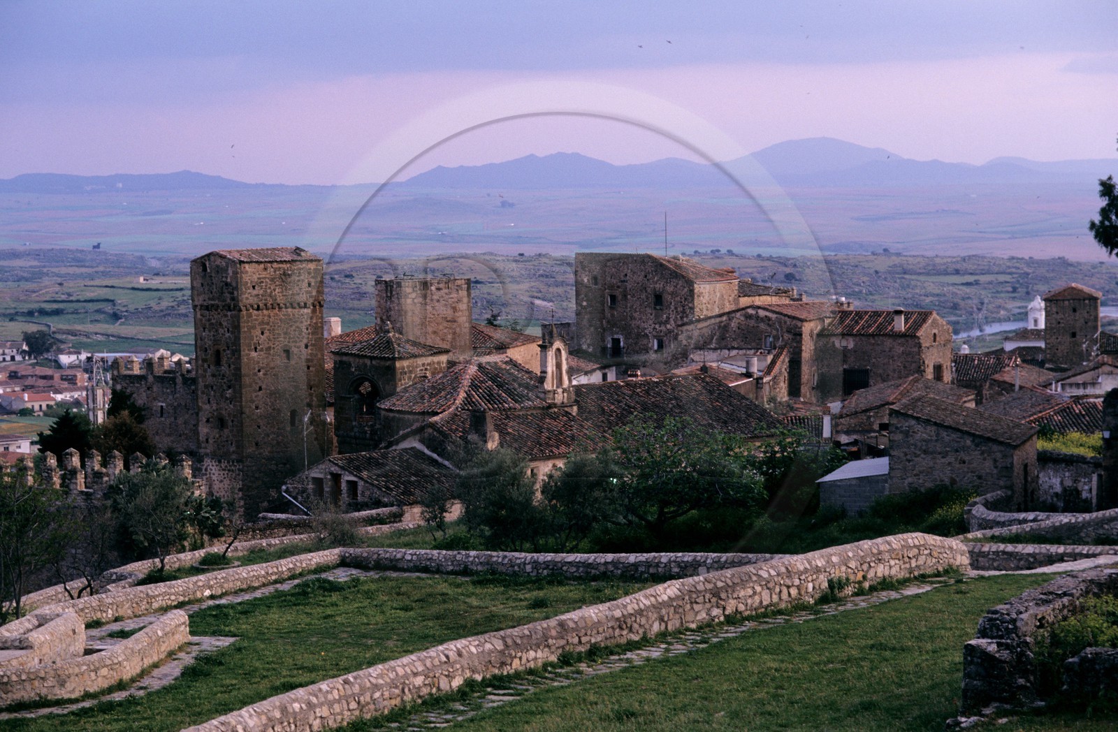 Espagne, Estrémadure, Trujillo, Vue plongeante depuis le château