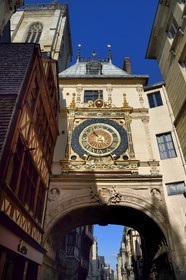 France, Seine-Maritime, Rouen, the Gros Horloge is an astronomical clock dating back to the 16th century